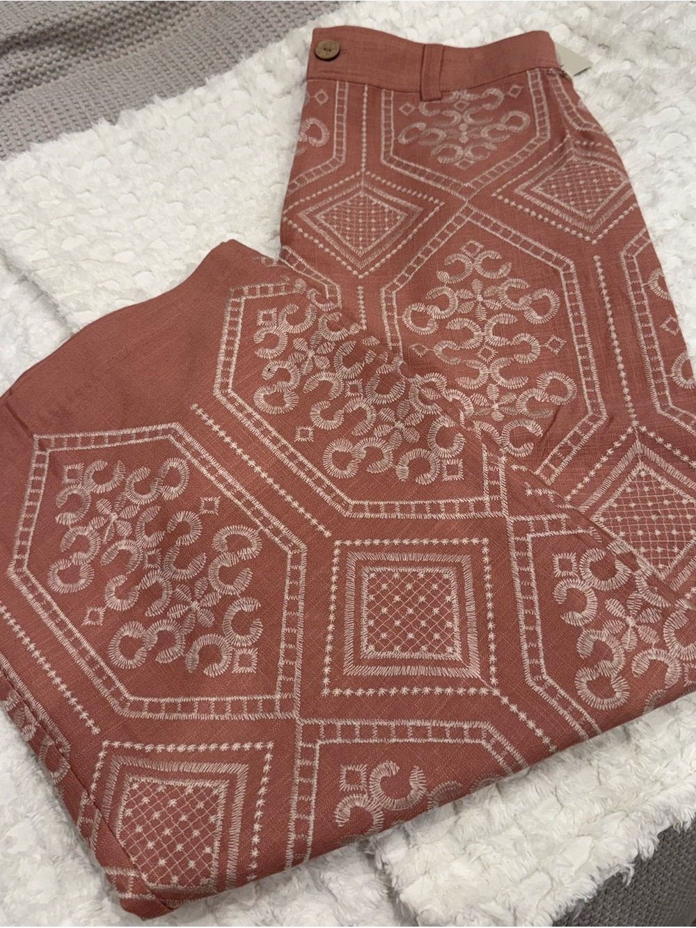 Joie Dusty Rose Linen / Rayon Pants - NEW WITH TAGS - Picture 4 of 9